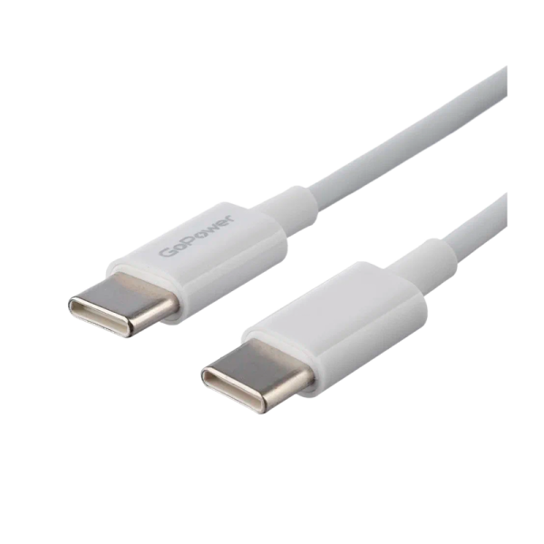 Кабель GoPower GP10TT-100W Type-C (m)-Type-C (m) 1.0м 100W белый (1/200/800)