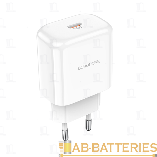 Сетевое З/У Borofone BN3 Type-C 20W QC3.0 белый (1/35/140)