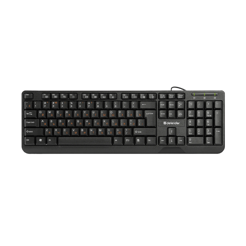 Клавиатура проводная Defender HM-710 OfficeMate классическая USB 1.5м черный (1/30)