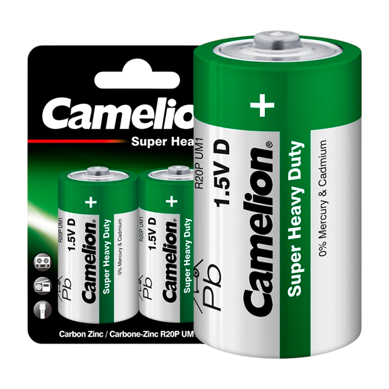 Батарейка Camelion Super R20 D BL2 1.5V (2/12/144)