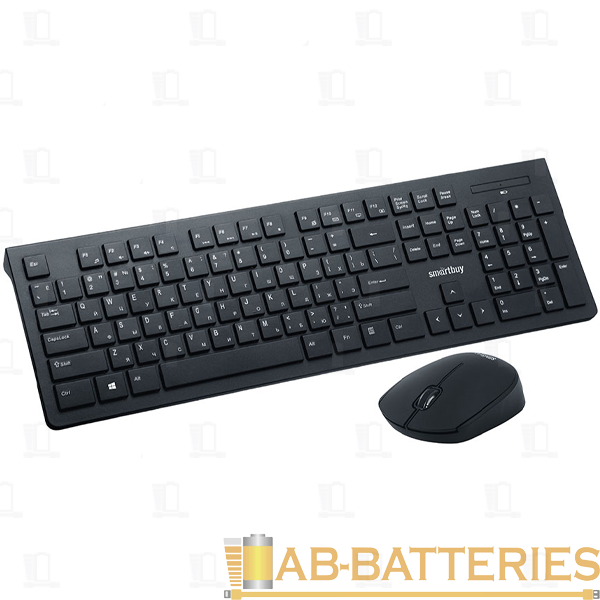 Набор клавиатура+мышь беспроводной Smartbuy 206368AG классическая черный (1/20)