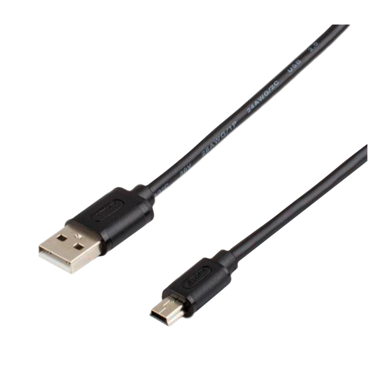 Кабель Atcom USB (m)-miniUSB (m) 0.8м силикон черный (1/10/500)