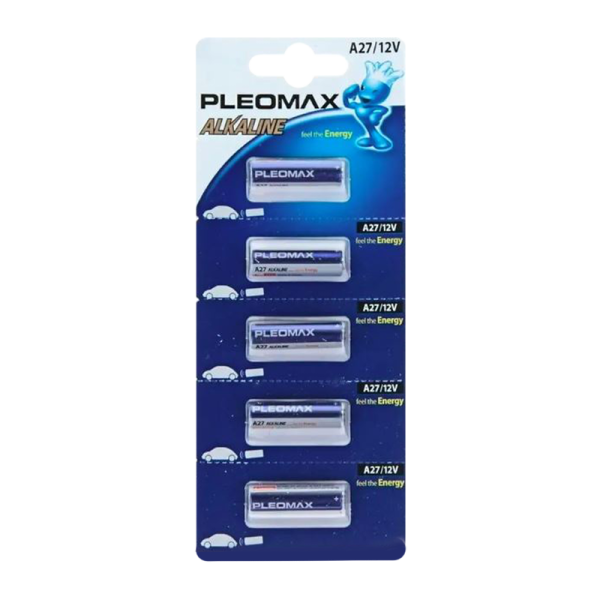 Батарейка Pleomax LR27/A27/MN27 BL5 Alkaline 12V (5/125/1000/30000)