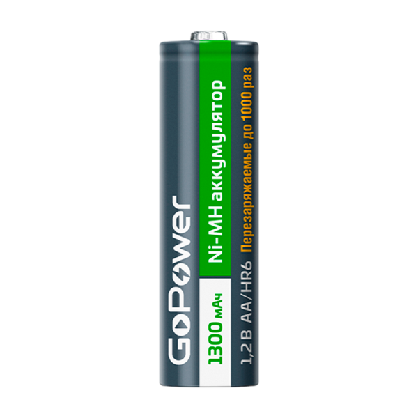 Аккумулятор бытовой GoPower HR6 AA BL2 NI-MH 1300mAh (2/20/240)