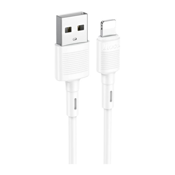 Кабель HOCO X83 USB (m)-Lightning (m) 1.0м 2.4A ПВХ белый (1/33/330)