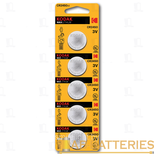 Батарейка Kodak MAX CR2450 BL5 Lithium 3V (5/60/360)