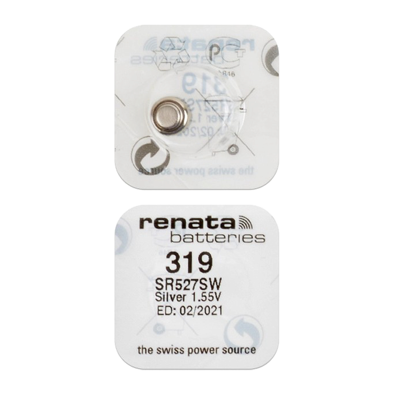 Батарейка Renata 319 (SR527SW) Silver Oxide 1.55V (1/10/100)