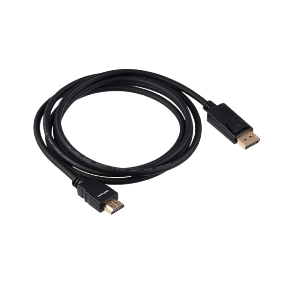 Кабель GoPower DisplayPort (m)-HDMI (m) 1.8м ПВХ ver.2.0 черный Premium Zip-Lock c подвесом (1/100)