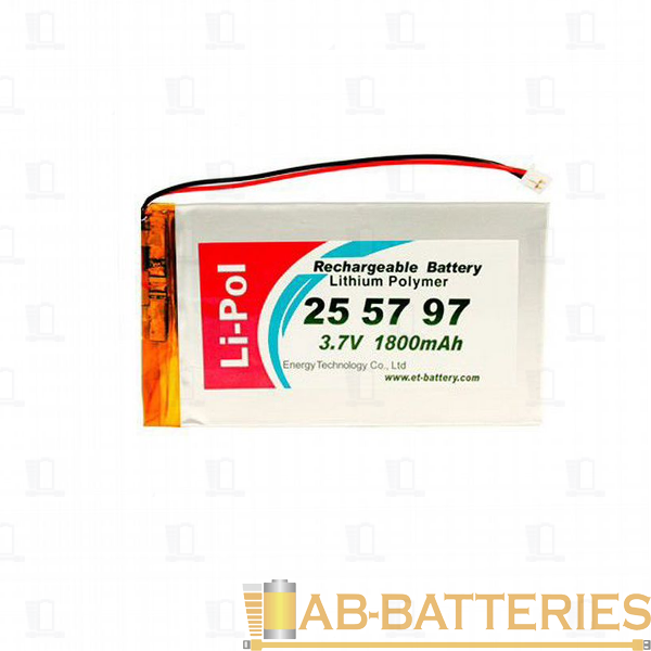 Аккумулятор ET LP255797-PCM Li-Pol, 3.7В, 1800мАч (1/90/180)