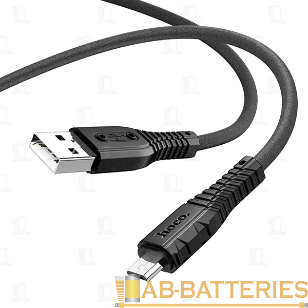 Кабель HOCO X67 USB (m)-microUSB (m) 1.0м 2.4A силикон черный (1/31/310)