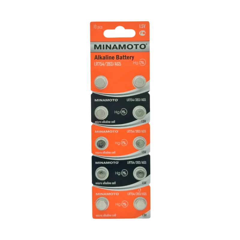 Батарейка Minamoto G5/LR754/LR48/393A/193 BL10 Alkaline 1.5V (10/200/10000)