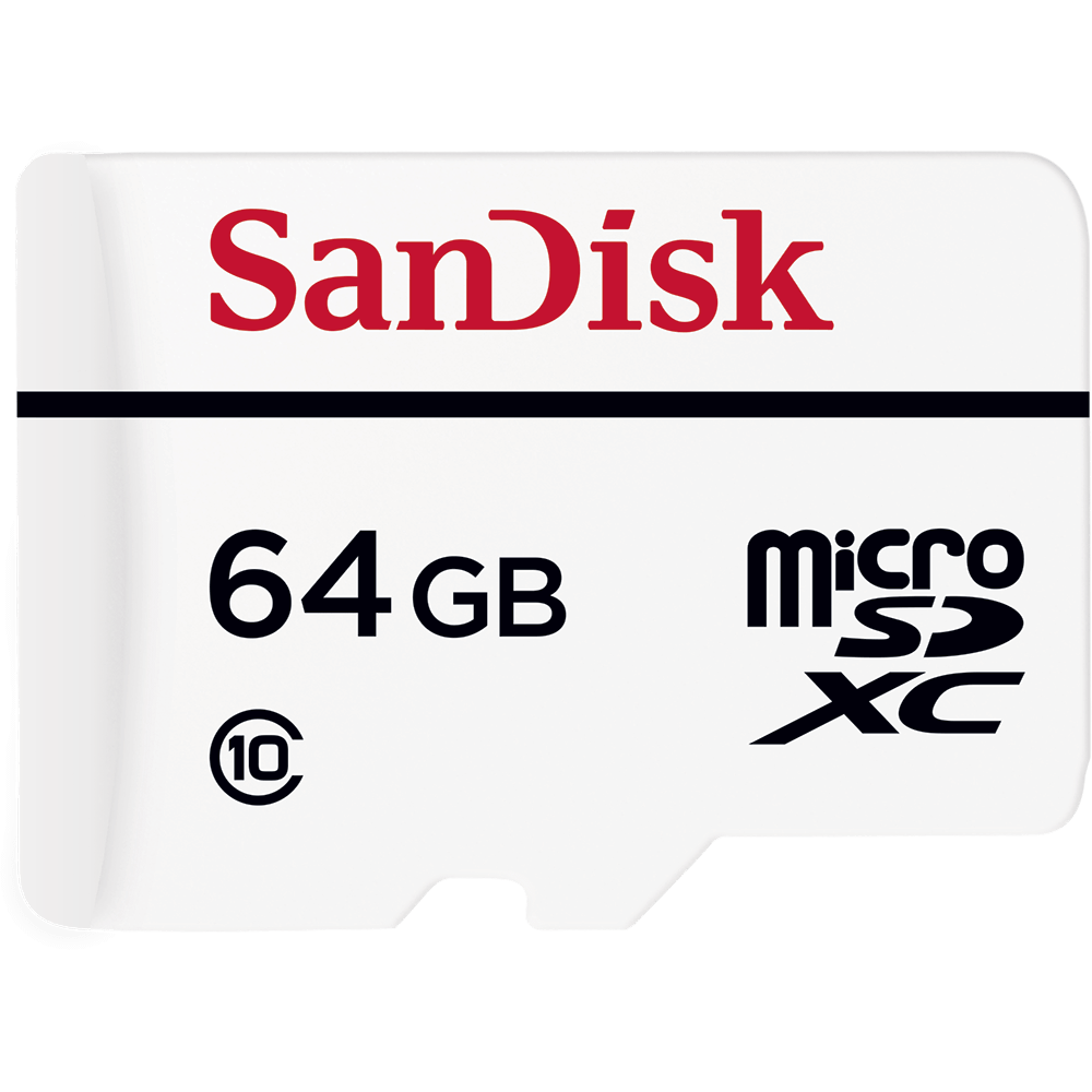 Карта памяти microSD SanDisk High Endurance 64GB Class10 20 МБ/сек с адаптером