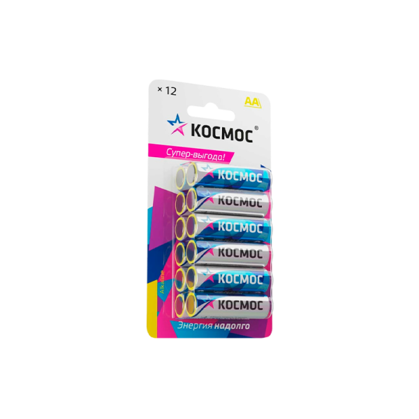 Батарейка Космос LR6 AA BL12 Alkaline 1.5V (12/144/576)