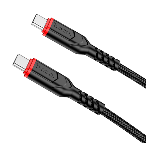 Кабель HOCO X59 Type-C (m)-Type-C (m) 2.0м 3.0A нейлон черный (1/33/330)