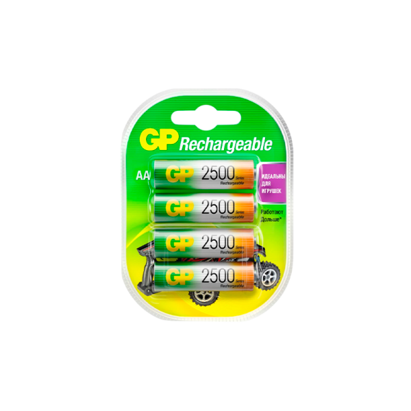 Аккумулятор бытовой GP HR6 AA BL4 NI-MH 2500mAh в пластиковой упаковке (4/40/400) R