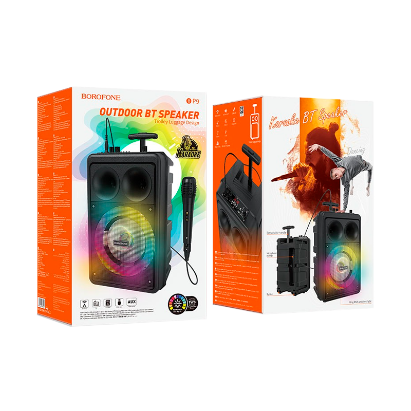 Портативная колонка Borofone BP9 bluetooth 5.0 microSD караоке черный (1/6)
