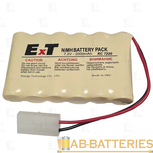 Аккумулятор ET RC-7220VTB&nbsp;&nbsp;BL1 белый большой, 7.2V, 2000mAh, Ni-Mh, в ряд