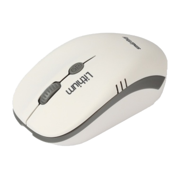 Мышь беспроводная Smartbuy 344CAG ONE классическая USB с зарядкой от USB белый серый (1/40)