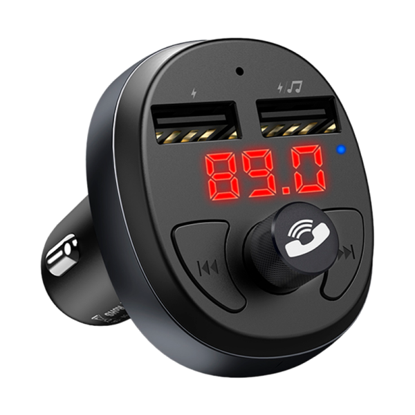 FM-трансмиттер HOCO E41 2USB microSD bluetooth 4.2 черный (1/96)