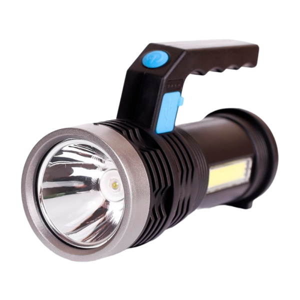 Фонарь туристический Ultraflash LED53765 3W LED+COB от аккумулятора IP20 4 режима черный (1/200)