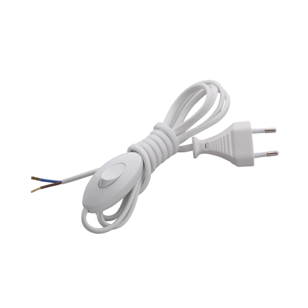 Выключатель для бра Makel 1-клав.пластик провод белый 10026 (1/20)