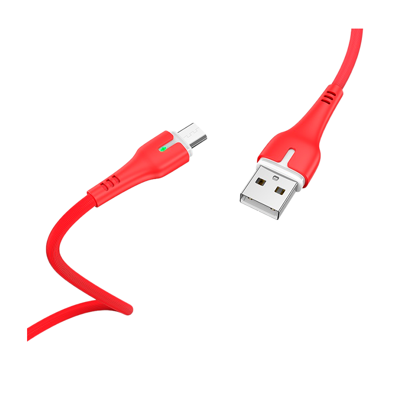 Кабель HOCO X45 USB (m)-microUSB (m) 1.0м 2.4A силикон красный (1/22/220)