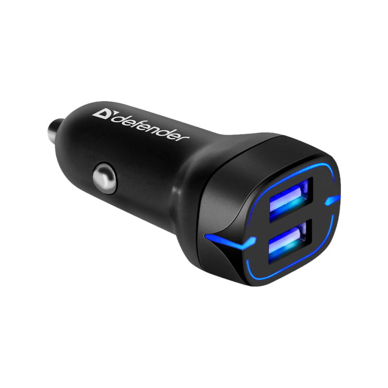 Автомобильное З/У Defender UCA-34 2USB 3.4A 5W черный (1/100)