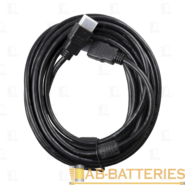 Кабель Smartbuy К-352 HDMI (m)-HDMI (m) 5.0м силикон ver.1.4 стаб.напр. черный (1/10)