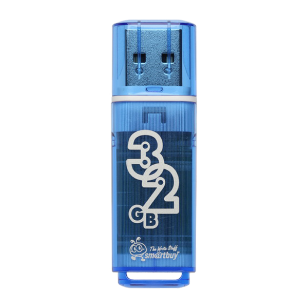 Флеш-накопитель Smartbuy Glossy 32GB USB2.0 пластик синий