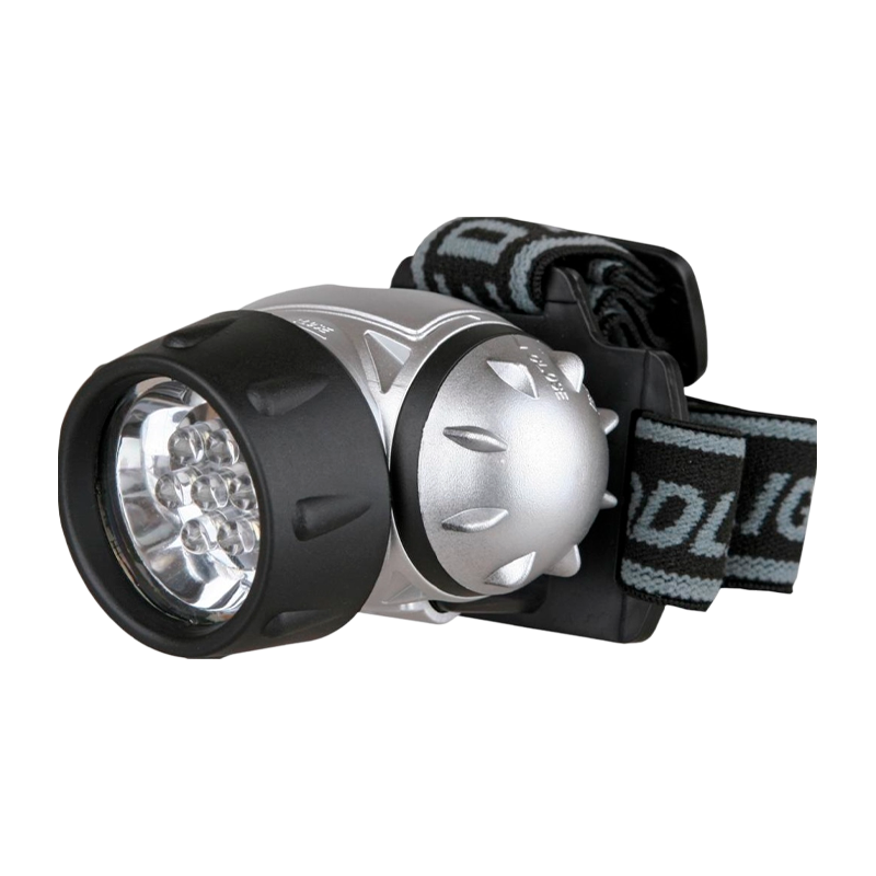 Фонарь налобный Ultraflash LED5351 1.3W 7LED от батареек черный (1/5/100)