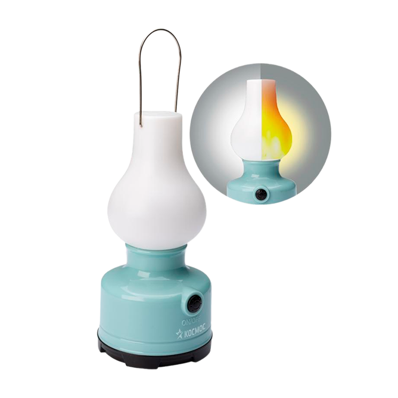 *Фонарь туристический Космос 603B 3W LED от батареек IP54 2 режима белый голубой (1/30/60) 