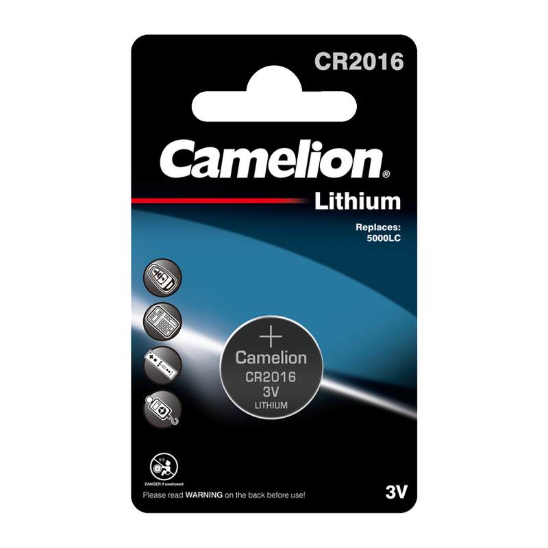 Батарейка Camelion CR2016 BL1 Lithium 3V годен до 10.2023 г. (1/10/1800)