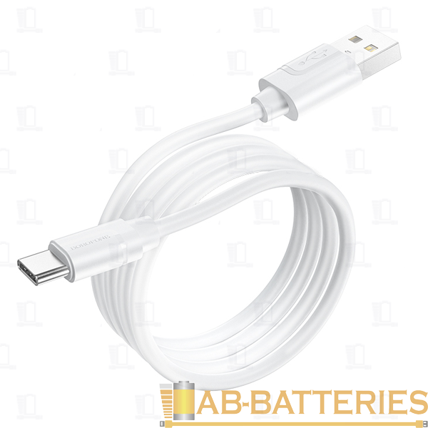 Кабель Borofone BX55 USB (m)-Type-C (m) 1.0м 3.0A силикон белый (1/360)