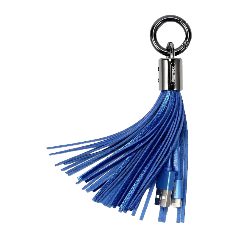 USB кабель REMAX Tassels Ring (Iphone 5/6/7/SE) RC-053i Голубой