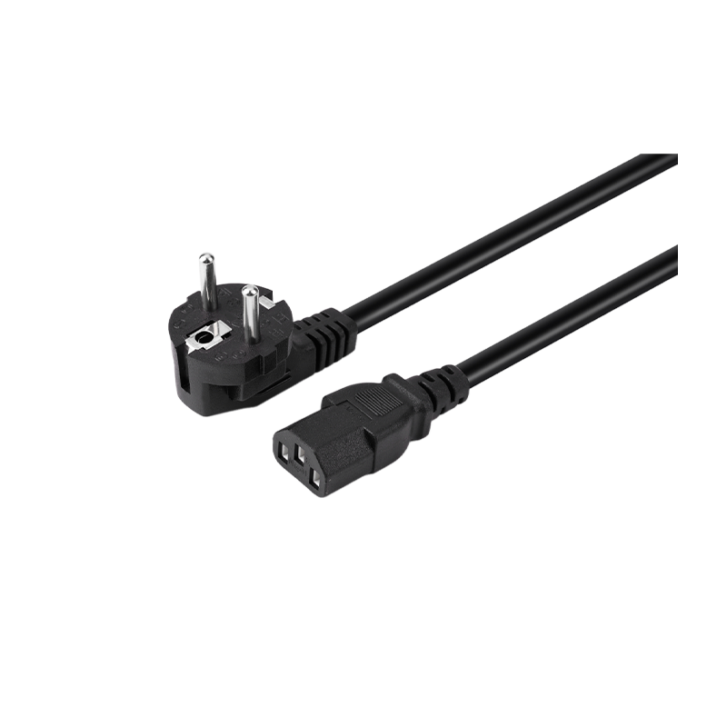 Кабель питания GoPower евровилка CEE 7/7-C13 (f) 3.0м ПВХ 0.75мм черный (1/50)