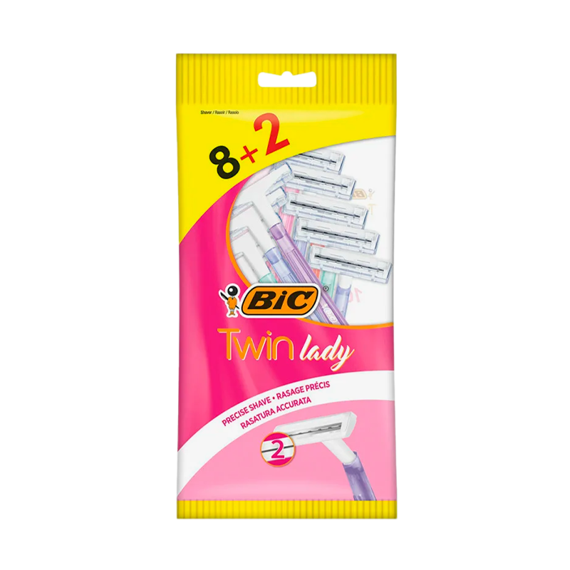 Бритва BIC "Twin Lady" 2 лезвия пластиковая ручка 8+2шт. (1/20)