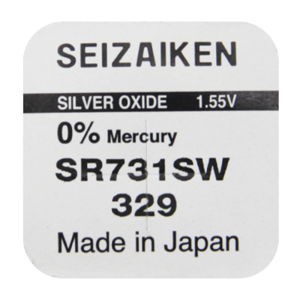 Батарейка SEIZAIKEN 329 (SR731SW) Silver Oxide 1.55V (1/10/100/1000)