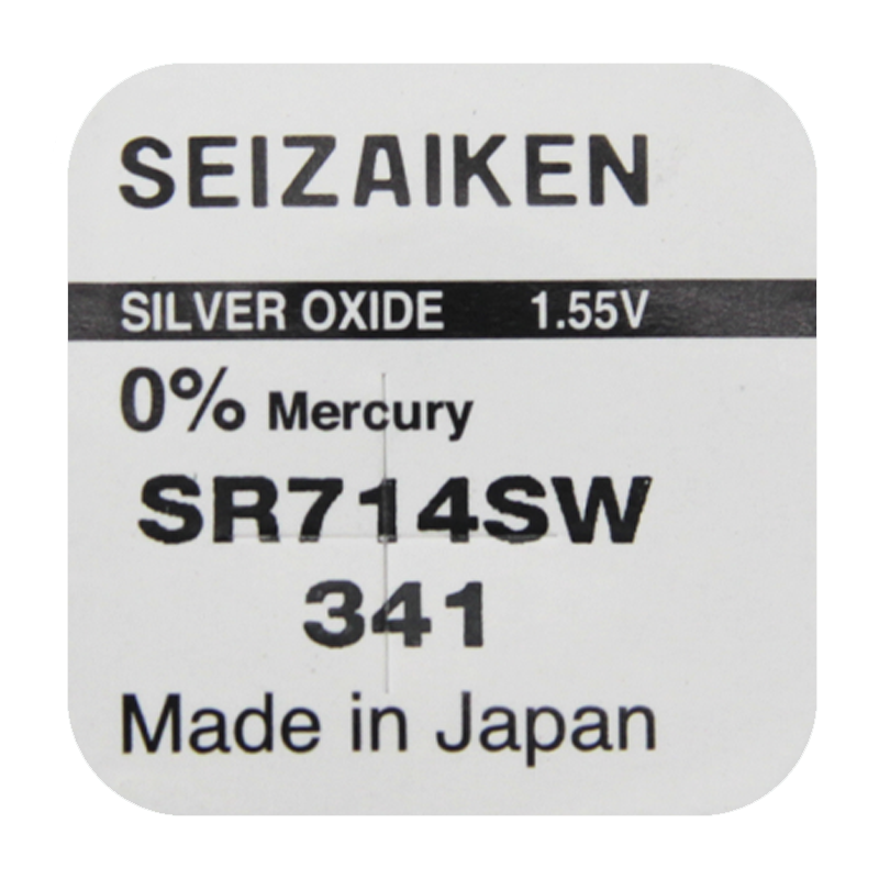 Батарейка SEIZAIKEN 341 (SR714SW) Silver Oxide 1.55V (1/10/100/1000)