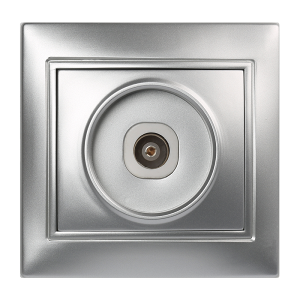 Розетка Smartbuy телевизионная 1-местная 75Ом 5-862МГц серебро "Венера"