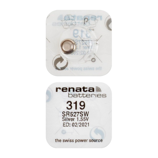 Батарейка Renata 319 (SR527SW) BL10 Silver Oxide 1.55V (10/100)