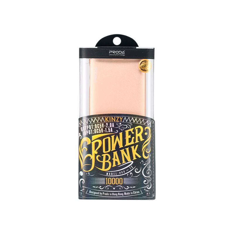 Внешний аккумулятор Proda PPP-13 Kinzy 10000mAh 2.0A 2USB золотой