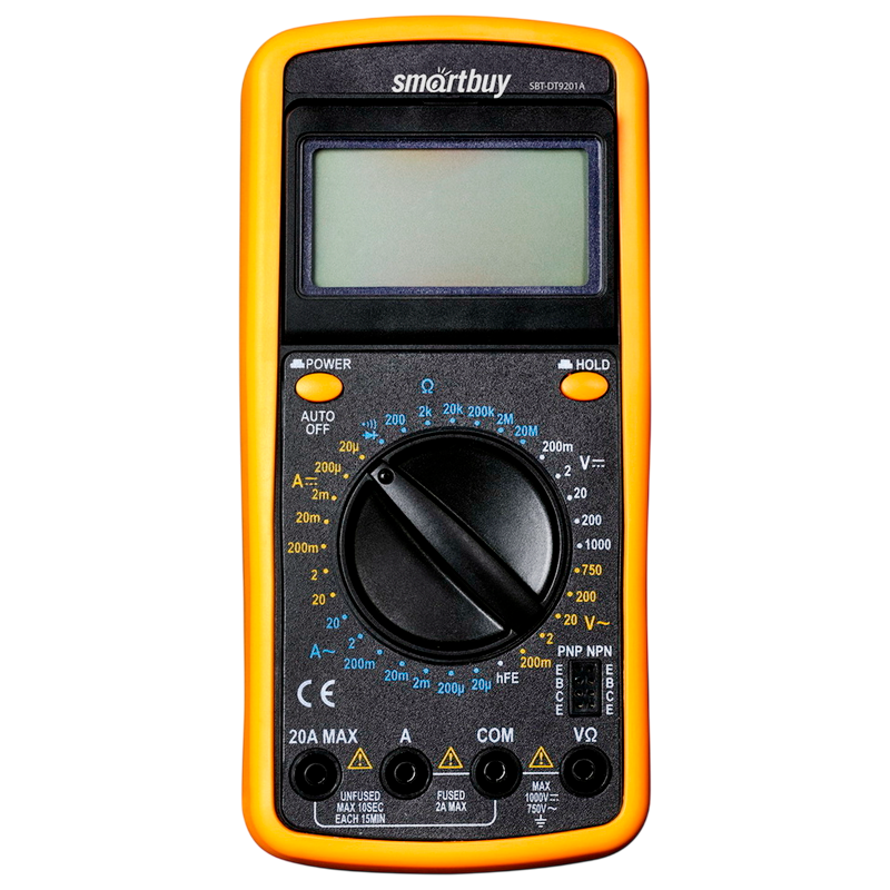Мультиметр Smartbuy tools DT9201A, противоуд., многофункц., в компл: щупы, крона (SBT-DT9201A)/40