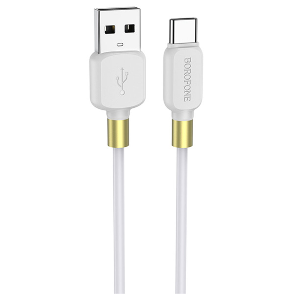 Кабель Borofone BX59 USB (m)-Type-C (m) 1.0м 3.0A ПВХ белый (1/360)