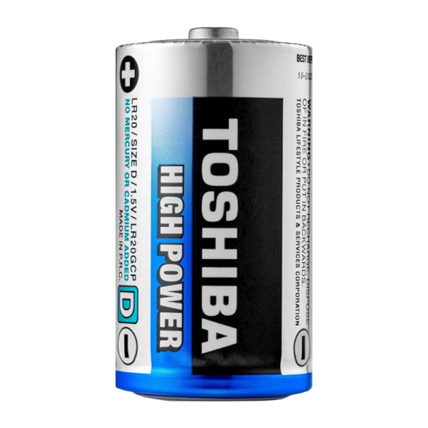 Батарейка Toshiba LR20 D BL2 Alkaline 1.5V (2/20/80)