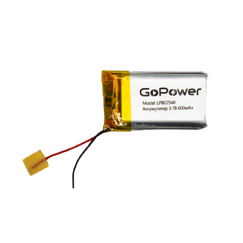 Аккумулятор Li-Pol GoPower LP802540 PK1 3.7V 600mAh с защитой (1/100)