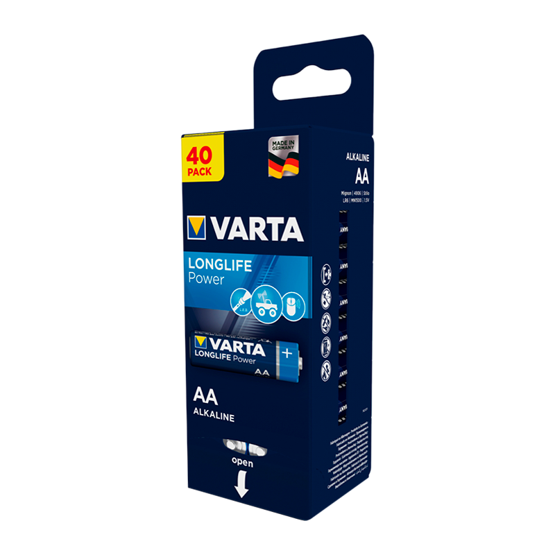 Батарейка Varta LONGLIFE POWER (HIGH ENERGY) LR6 AA BOX40 Alkaline 1.5V (4903) (40/320)