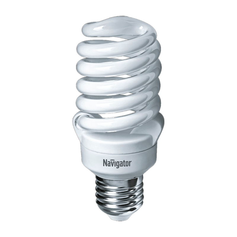 Лампа люминесцентная Navigator SF10 E27 20W 4000К 220-240V спираль (1/10/50)