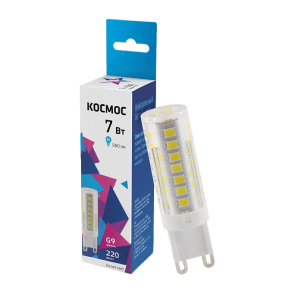 Лампа светодиодная филамент Старт E14 7W 4000К 220V свеча на ветру прозрачная (1/10/100)