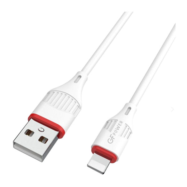 Кабель GFPower 17L USB (m)-Lightning (m) 1.0м 2.4A ПВХ белый (1/648)