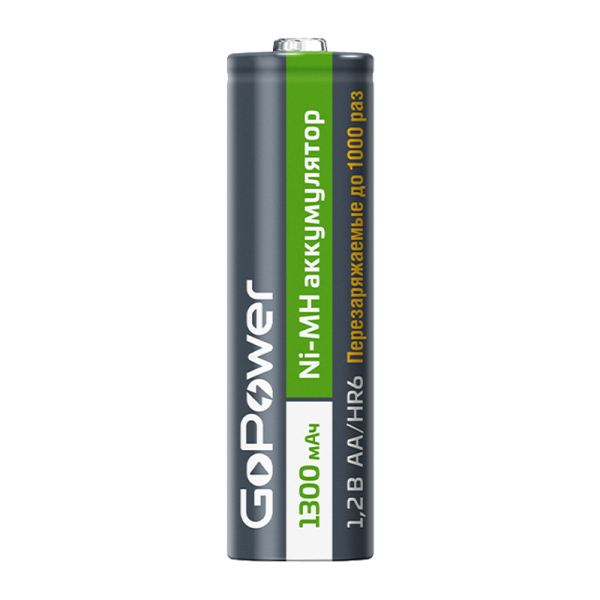 Аккумулятор бытовой GoPower HR6 AA BL2 NI-MH 1300mAh (2/20/240)